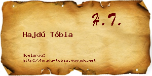 Hajdú Tóbia névjegykártya